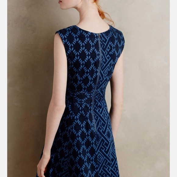 Plenty by Tracy Reese Indigo Fit and Flare Dress Size 10 - Picture 2 of 9